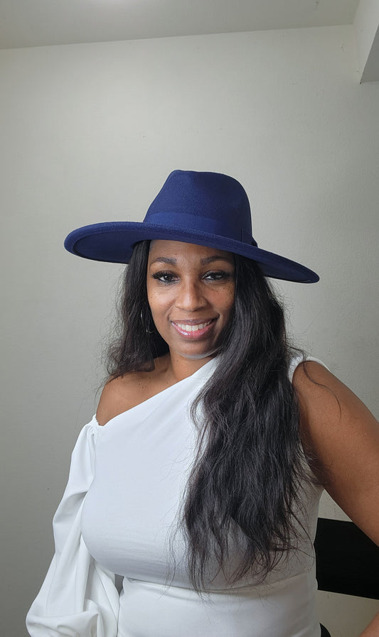 Mavern Navy Blue Fedora
