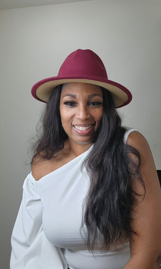 Burgundy Toffee Bottom Hat