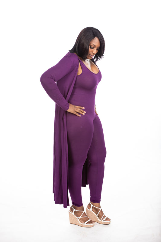 Tia Set -Purple  (model is wearing a medium)