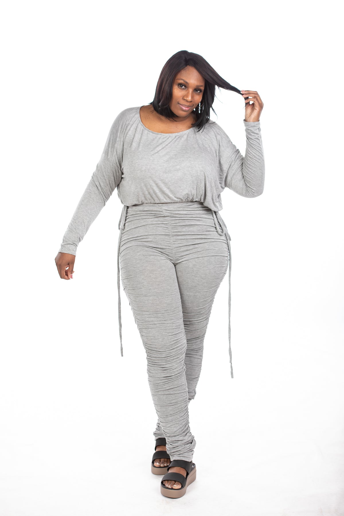 Tory Set - Grey(model is wearing a medium)