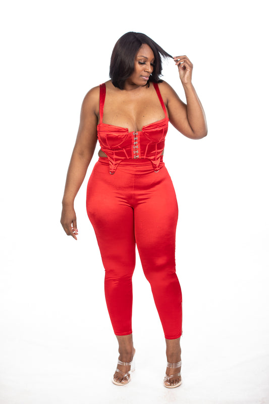 Desire Set -Red (model is wearing a large)