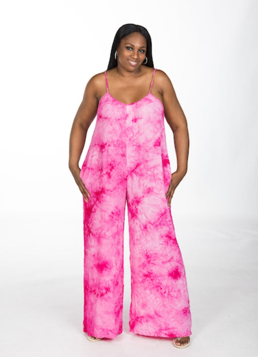 Janet Jumpsuit - Pink (model is wearing a small)